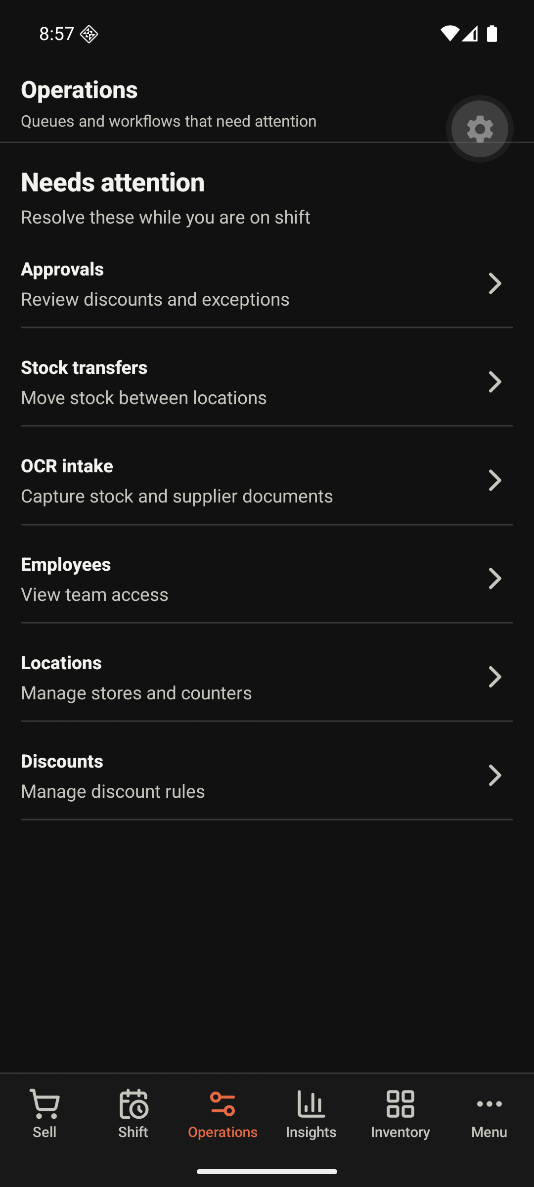 Redacted Nox-Billings mobile operations screen