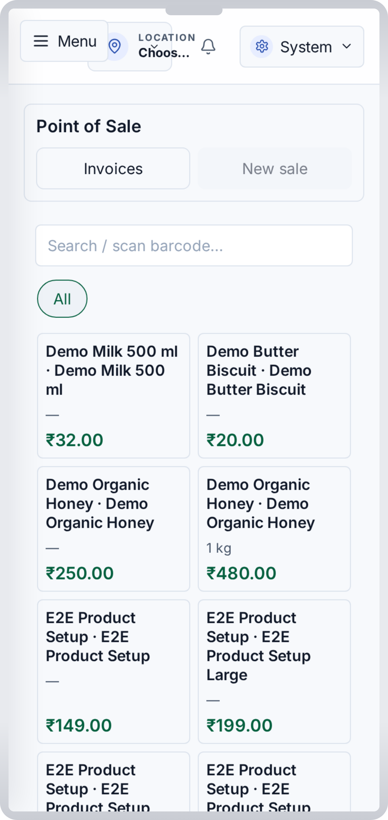 Counter sale and cart